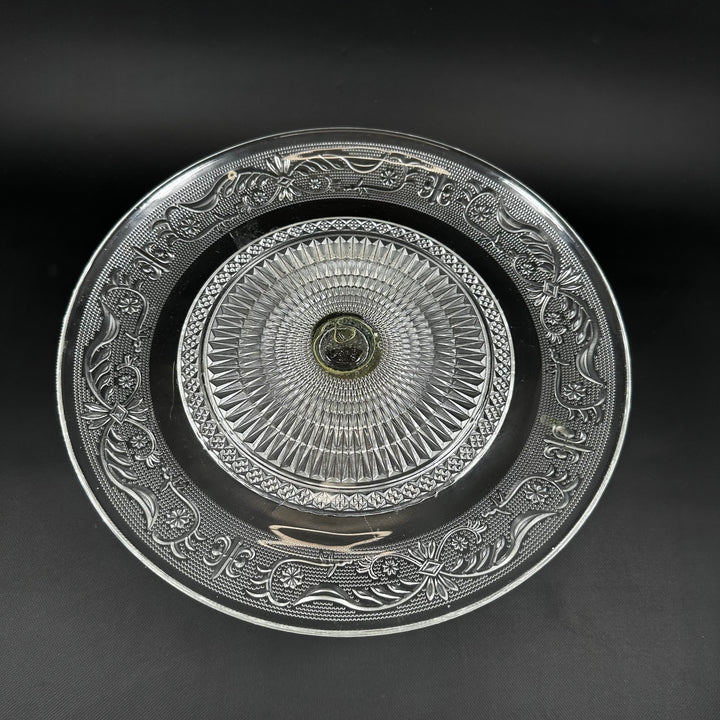 Retro tårtfat i glas med elegant design