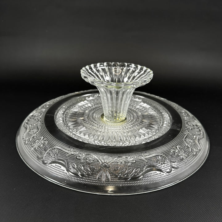 Retro tårtfat i glas med elegant design