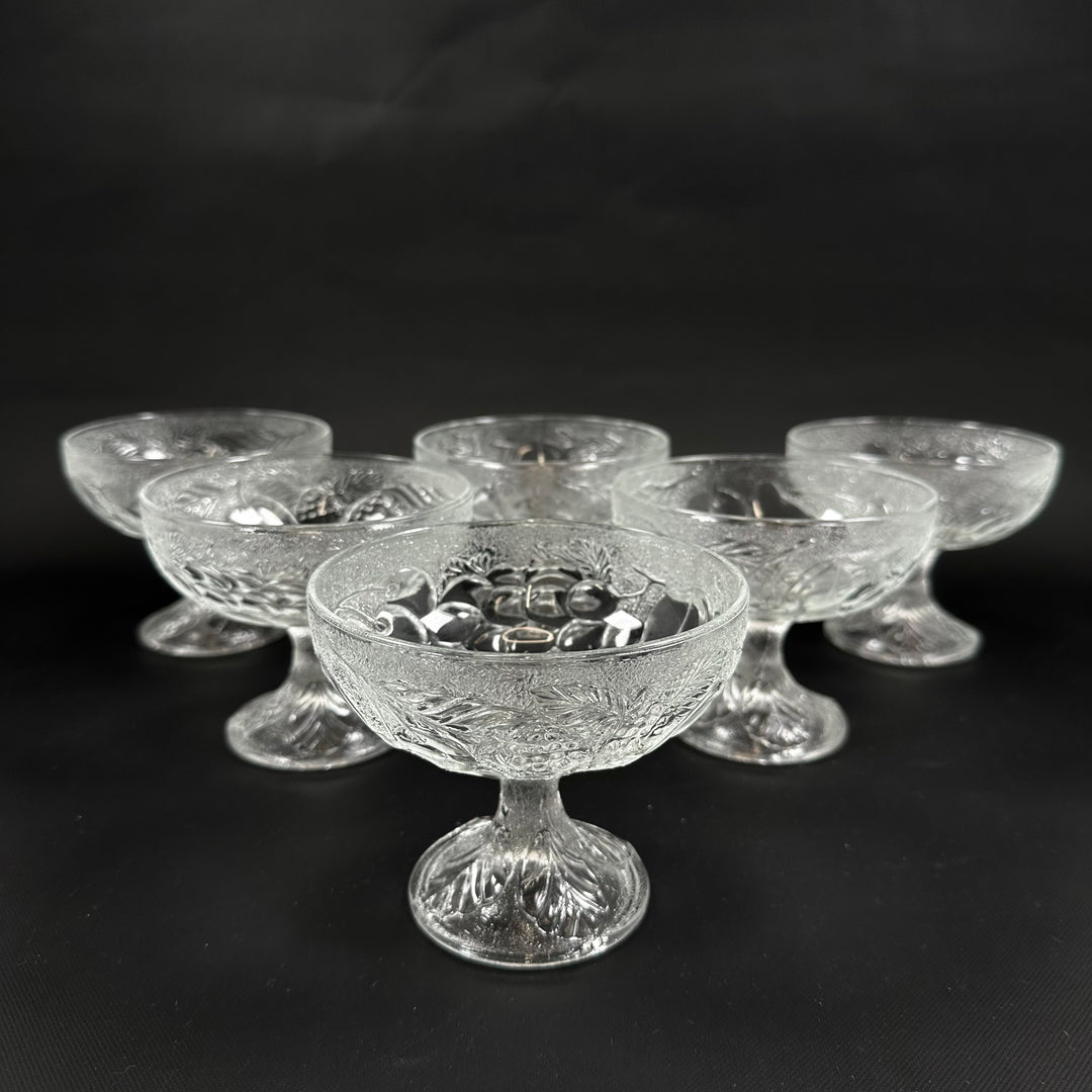 Retrostil frostat glasfotglas med mönster