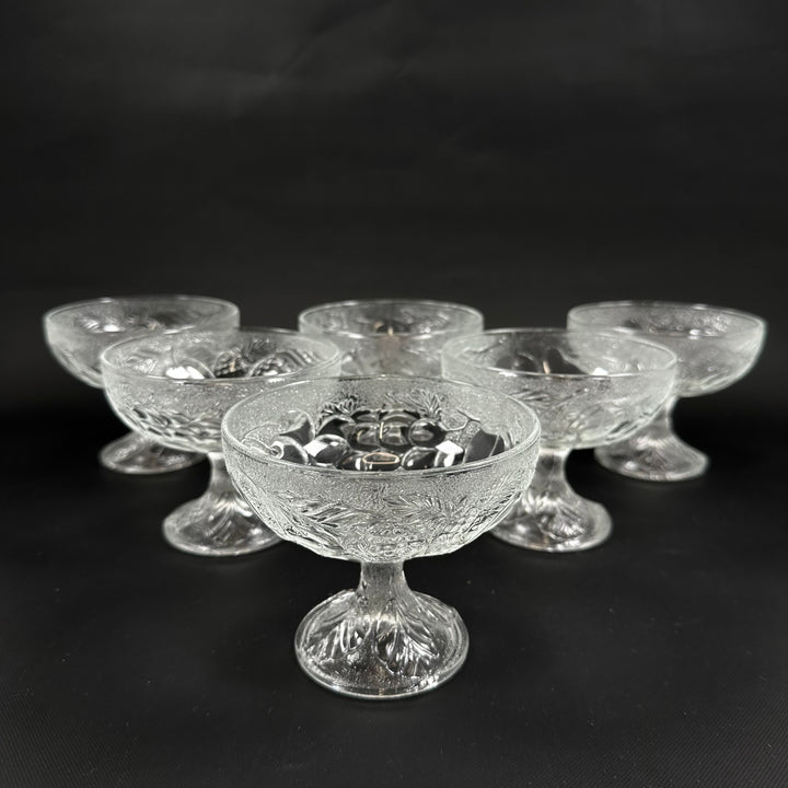 Retrostil frostat glasfotglas med mönster