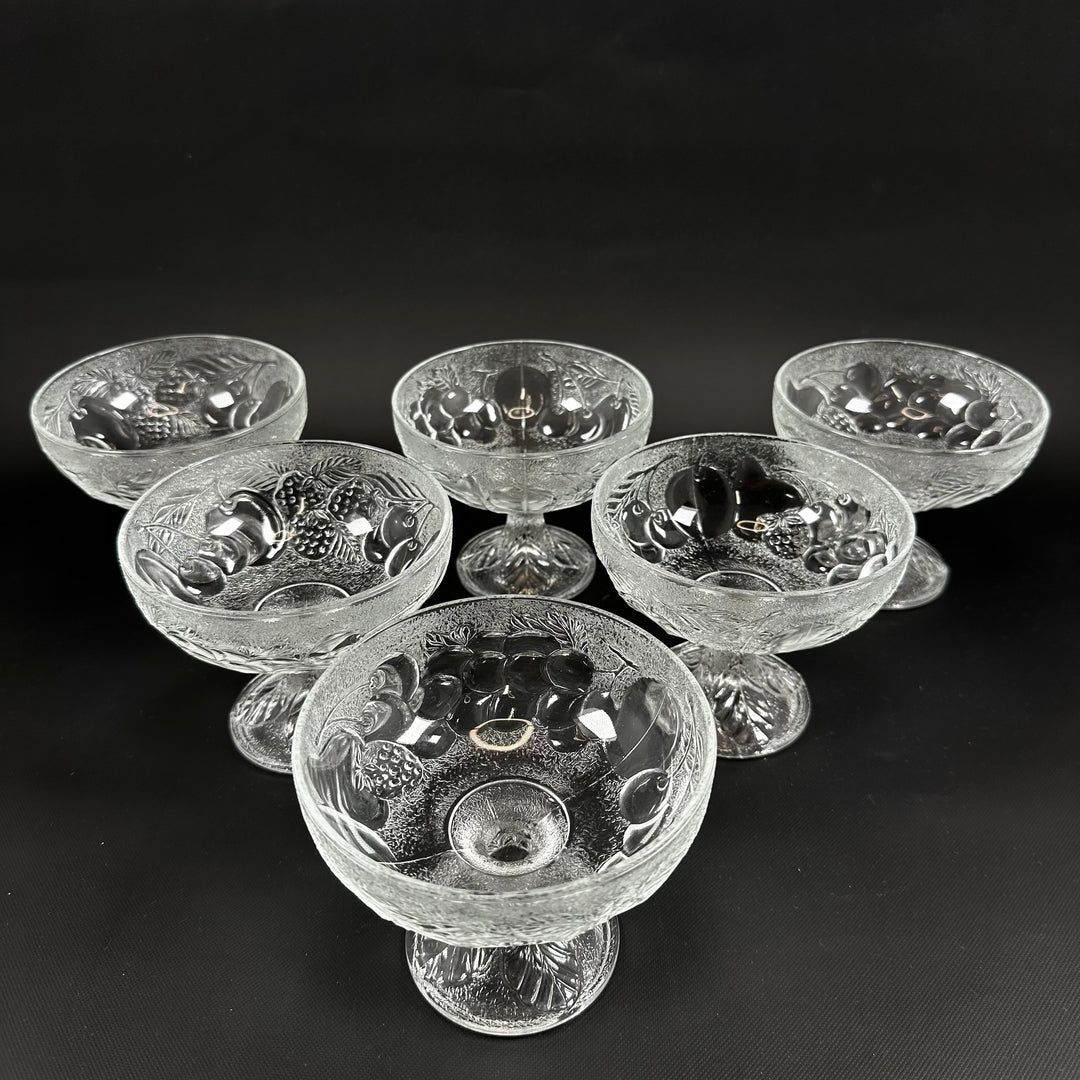 Retrostil frostat glasfotglas med mönster