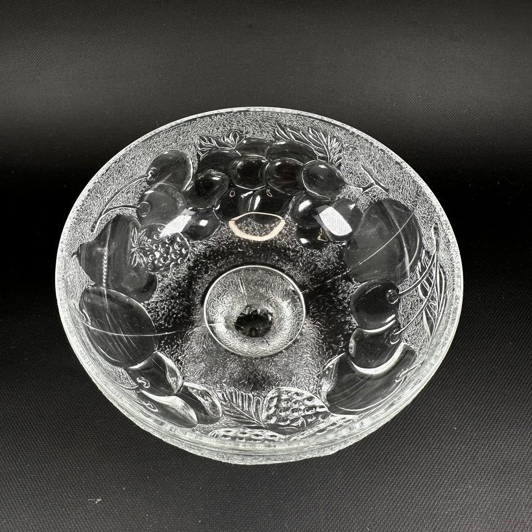 Retrostil frostat glasfotglas med mönster