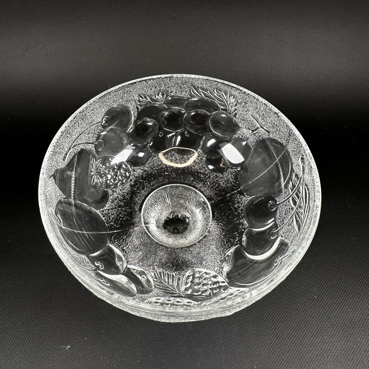 Retrostil frostat glasfotglas med mönster