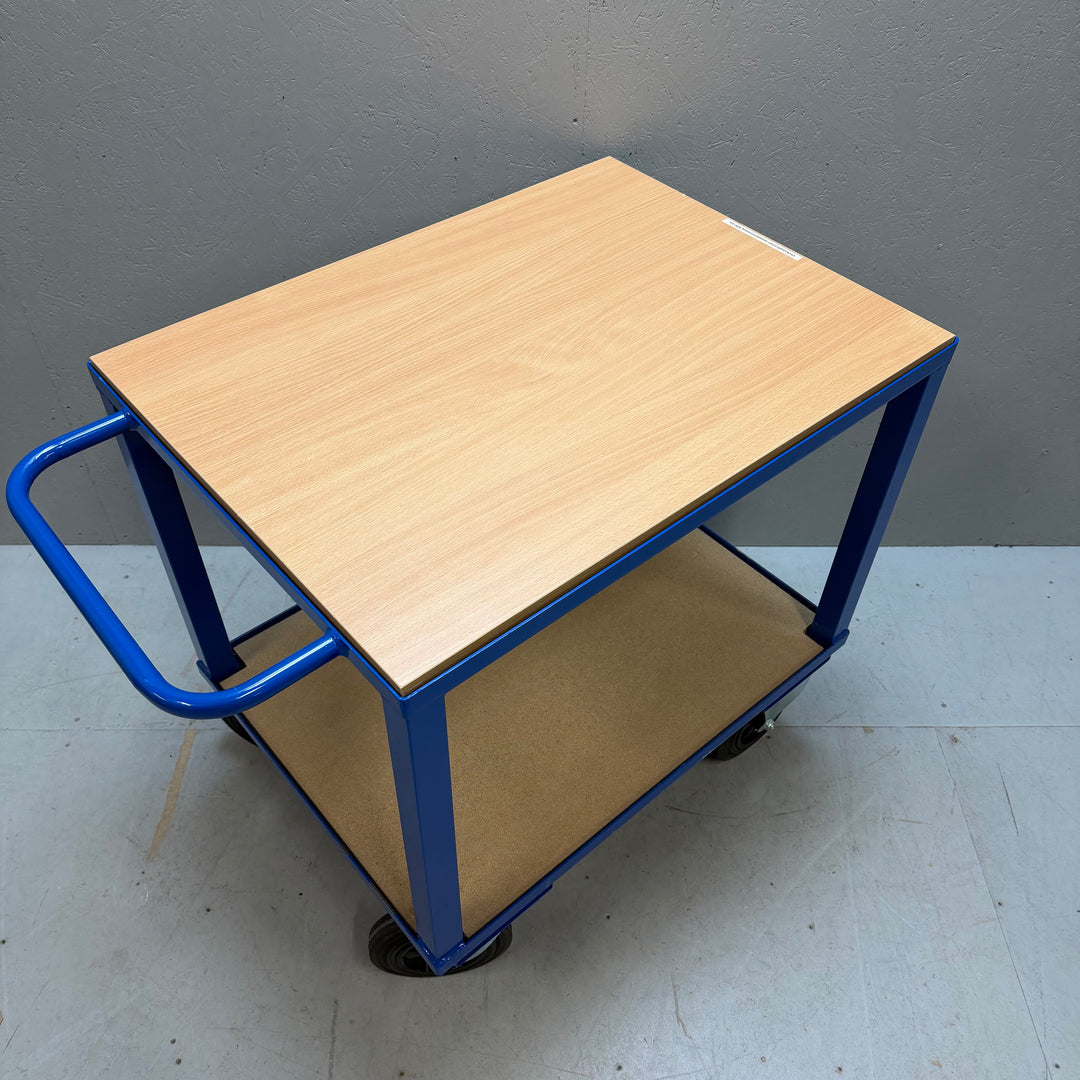 Robust verkstadsvagn i blå metall