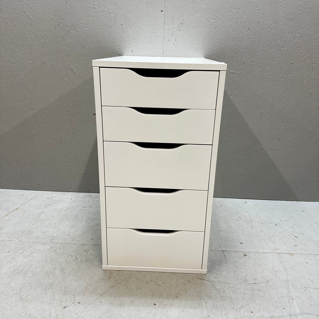 Modern ljus byrå med 5 lådor