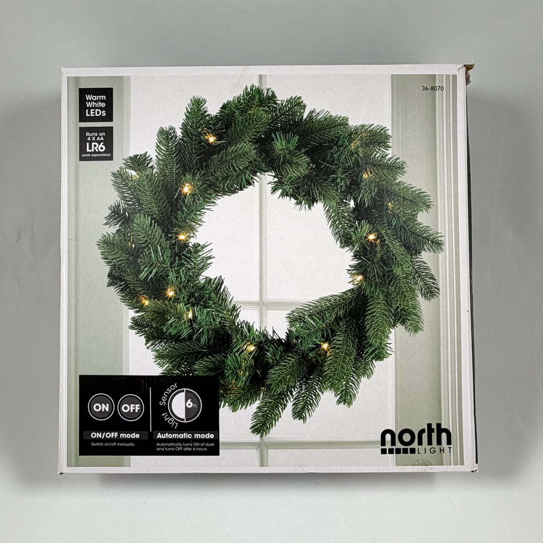 Belyst julkrans med LED-ljus från North Light