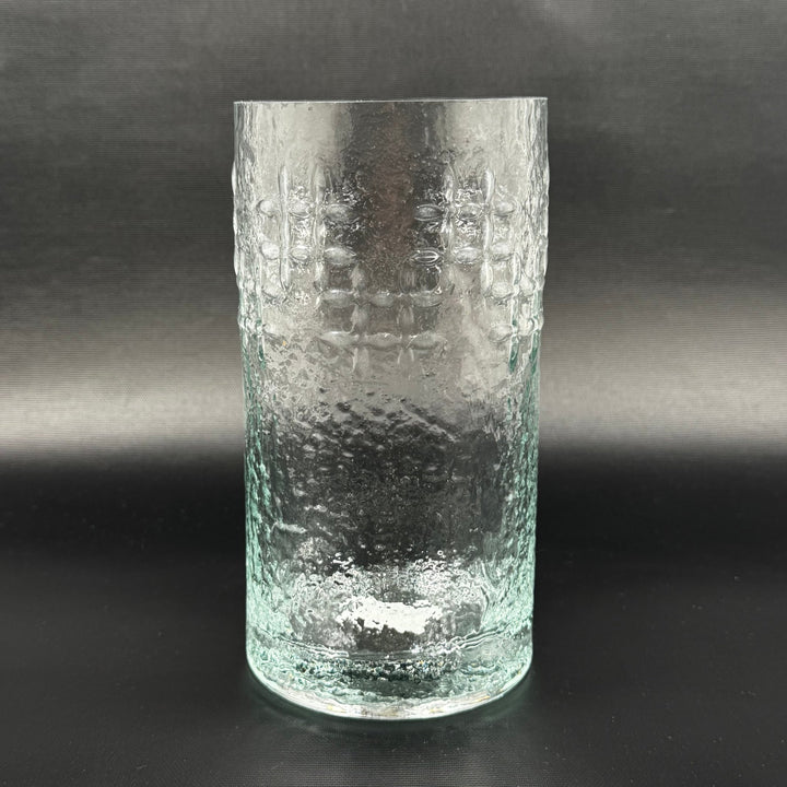 Grön glasvas med bubbelmotiv, vintage - Homy Secondhand Online