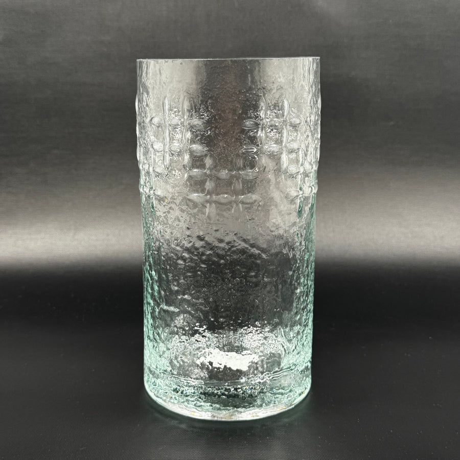 Grön glasvas med bubbelmotiv, vintage - Homy Secondhand Online
