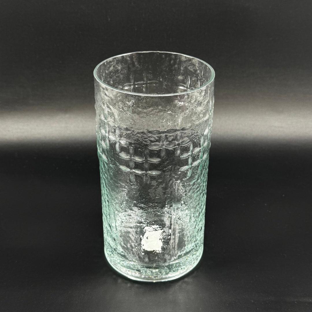 Grön glasvas med bubbelmotiv, vintage - Homy Secondhand Online