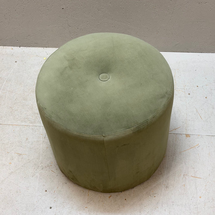 Grön Sammetspuff Elegant och Mysig