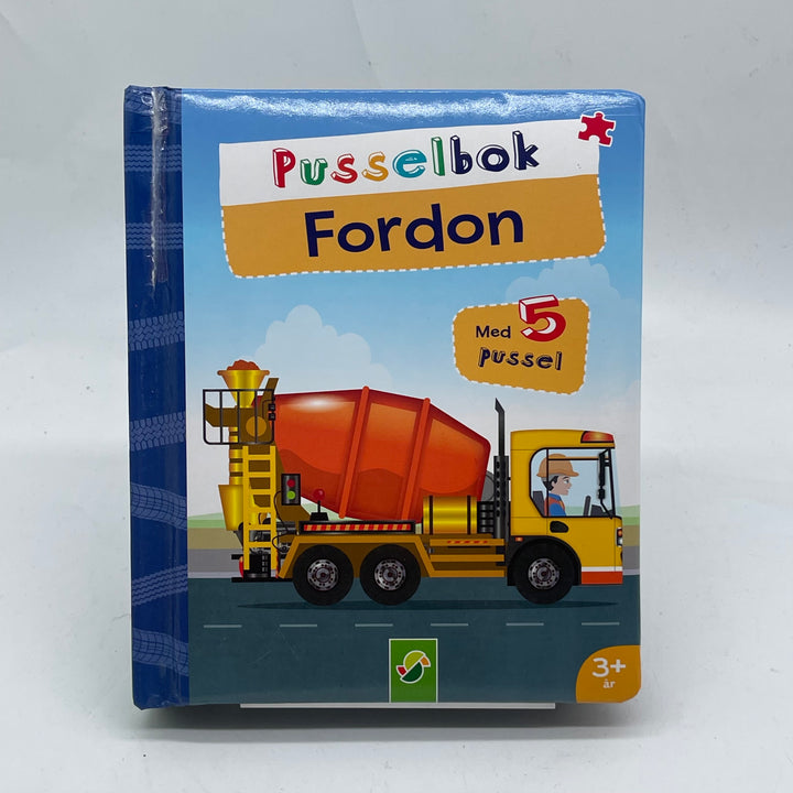 Charmig pusselbok Fordon för barn