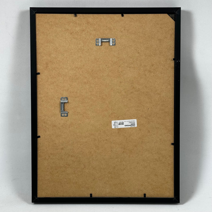 Inramat konsttryck med psykedelisk design
