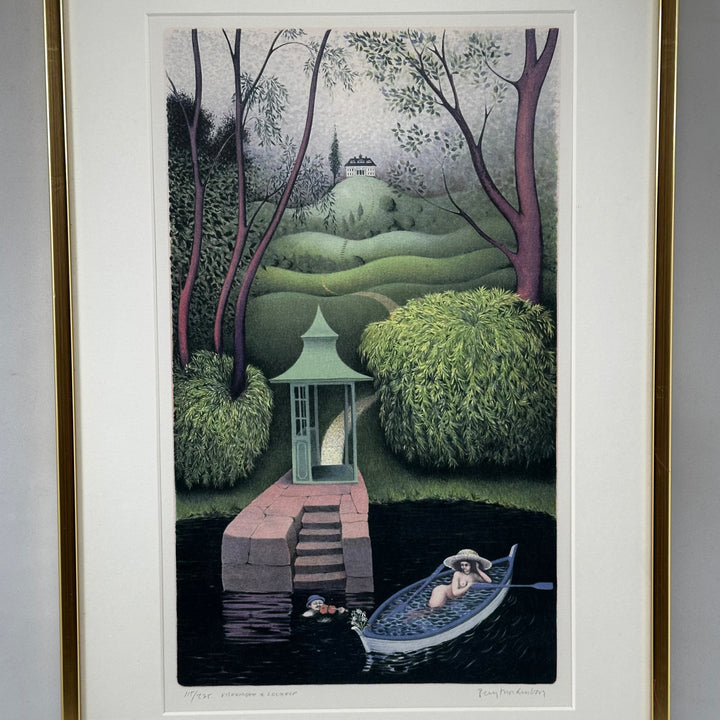 Mystiskt Konsttryck av Bengt Nordenborg Retro