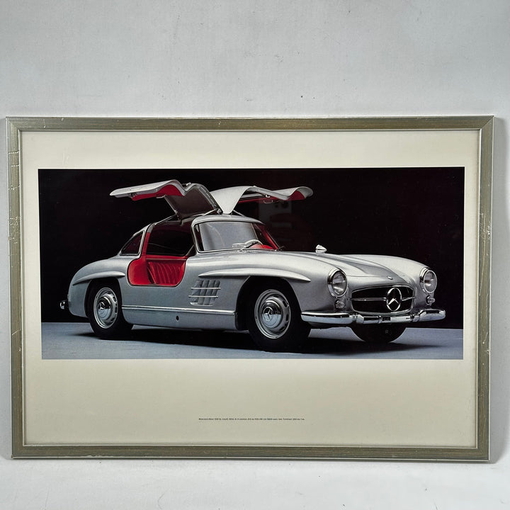 Inramad retroaffisch Mercedes-Benz 300 SL Coupé