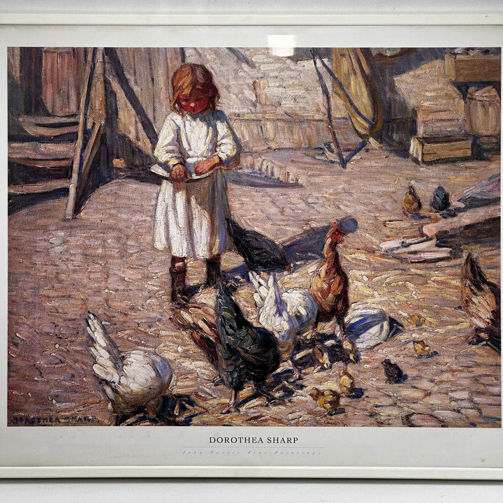 Dorothea Sharp retro tavla flicka och höns