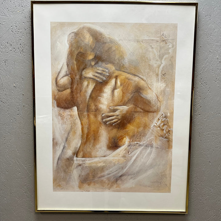 Elegant tavla med abstrakt mänsklig gestalt