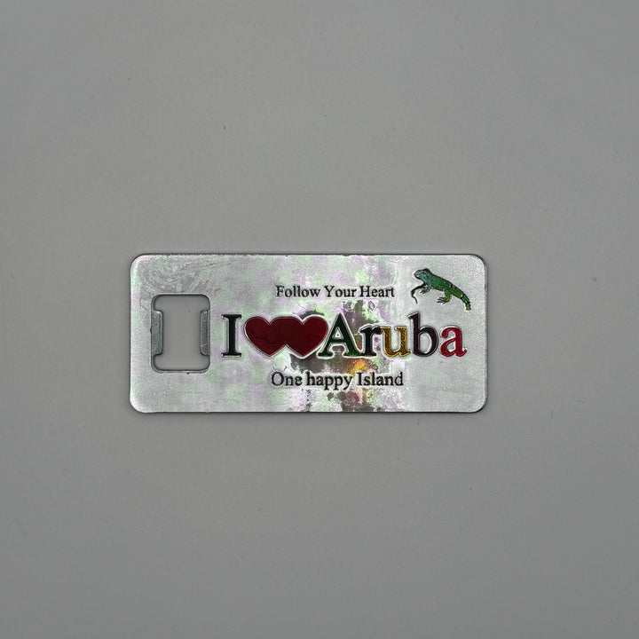 Färgglad I Love Aruba Nyckelring