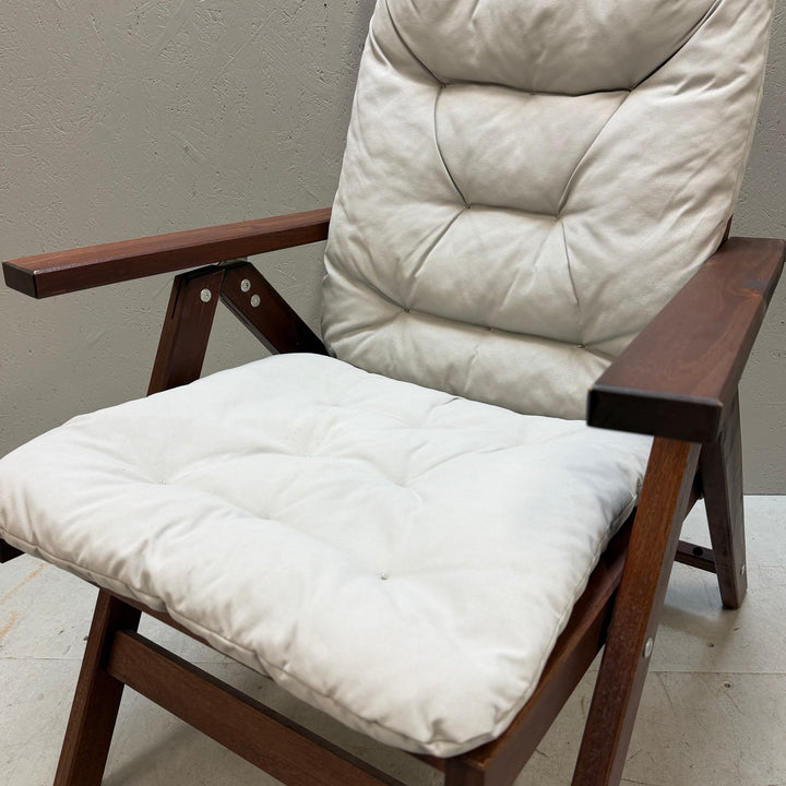 Retro ÄPPLARÖ solstol i trä från IKEA