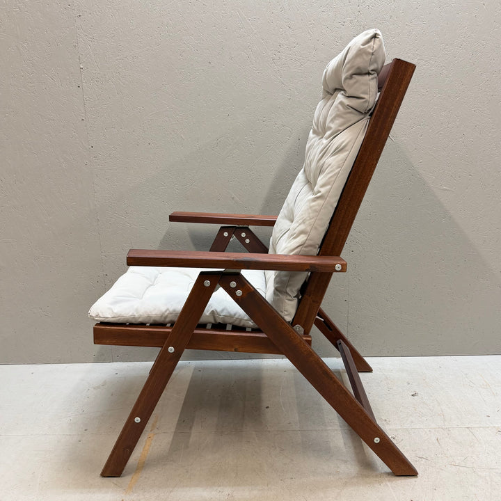 Retro ÄPPLARÖ solstol i trä från IKEA