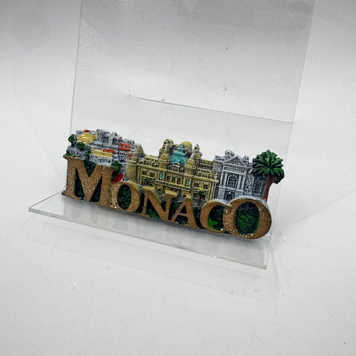 Färgglad Monaco souvenir kylskåpsmagnet