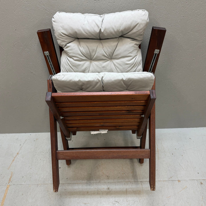 Retro ÄPPLARÖ solstol i trä från IKEA