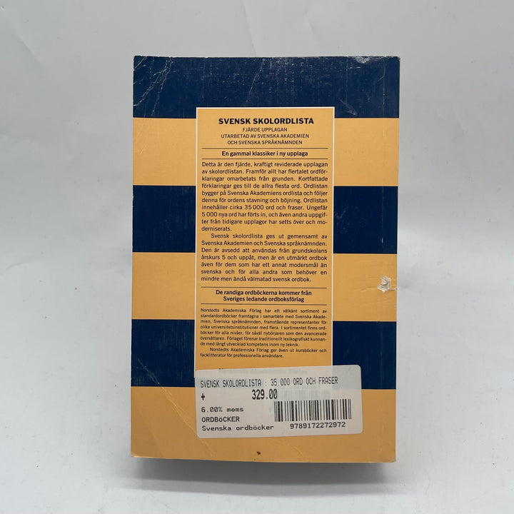 Norstedts Svensk Skolordlista Begagnad Bok