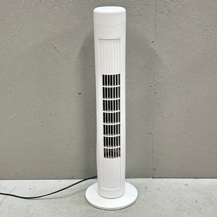 Elegant vit tornfläkt Clas Ohlson plast