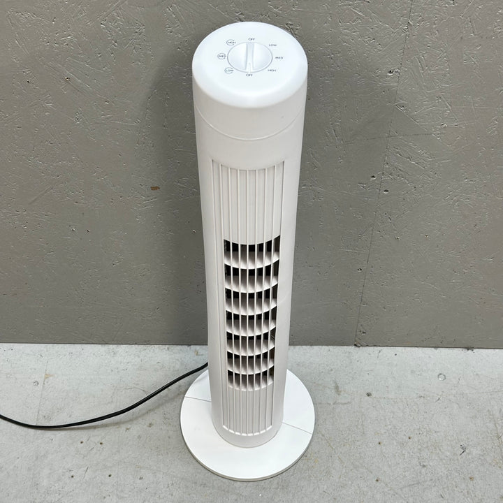 Elegant vit tornfläkt Clas Ohlson plast