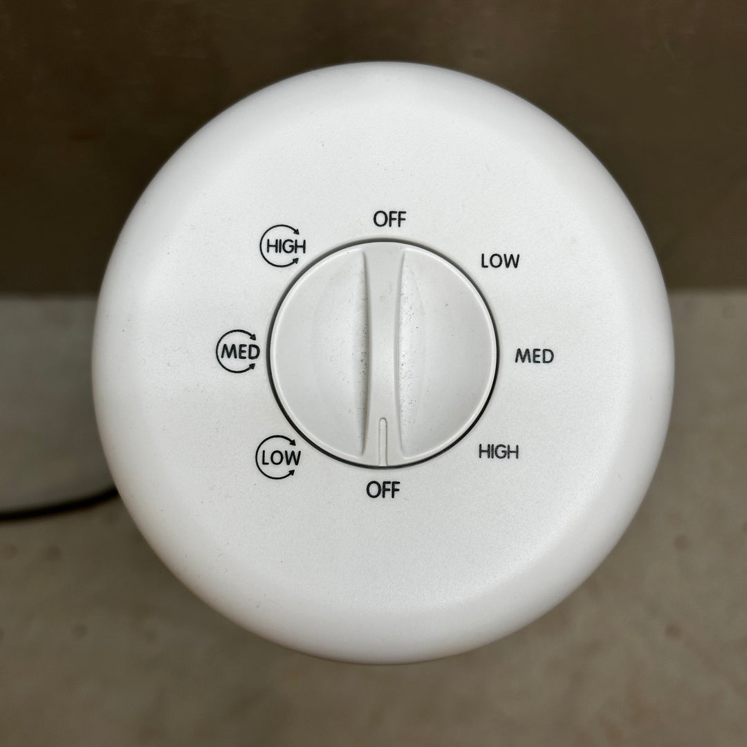 Elegant vit tornfläkt Clas Ohlson plast