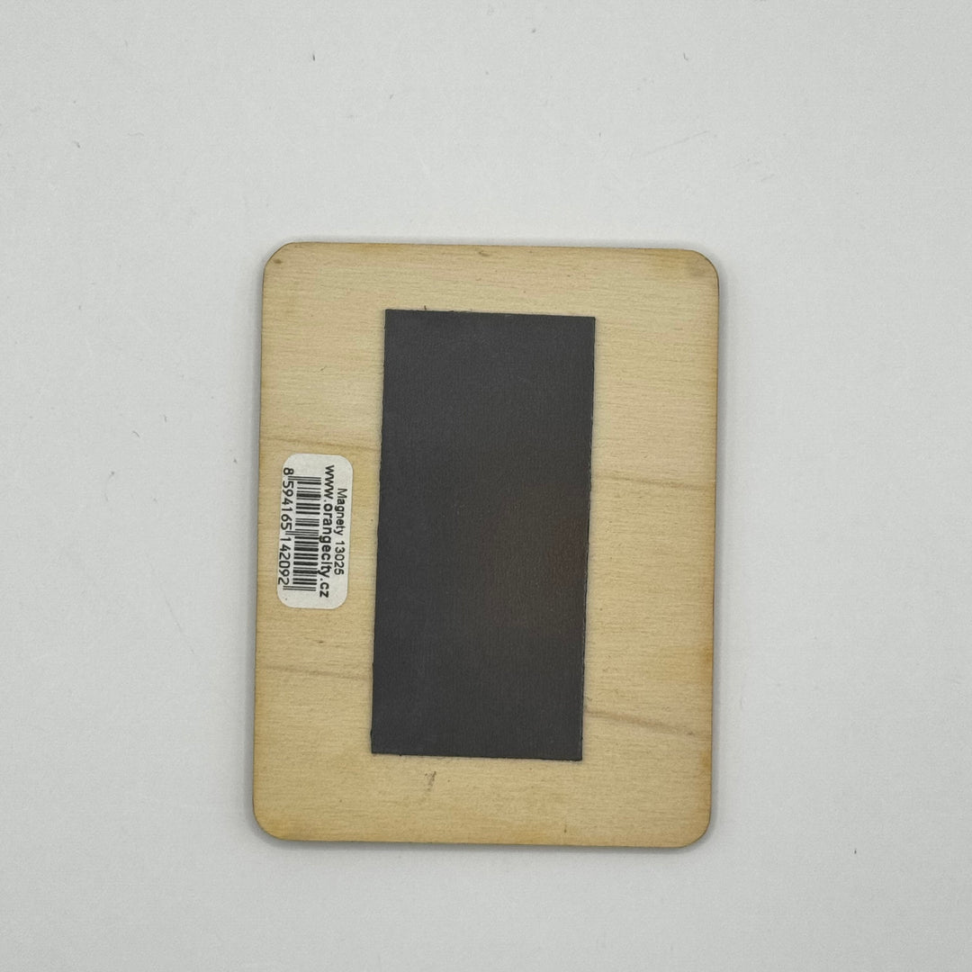 Retro träbricka med Prag-motiv