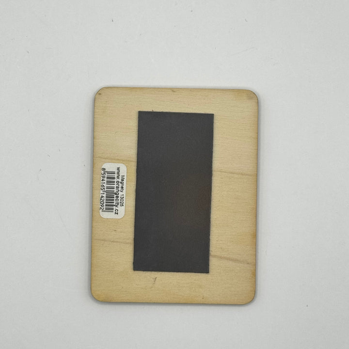 Retro träbricka med Prag-motiv