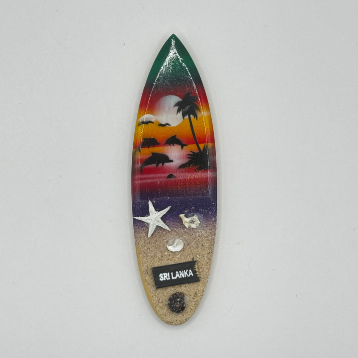 Färgrik surfbräda magnet från Sri Lanka