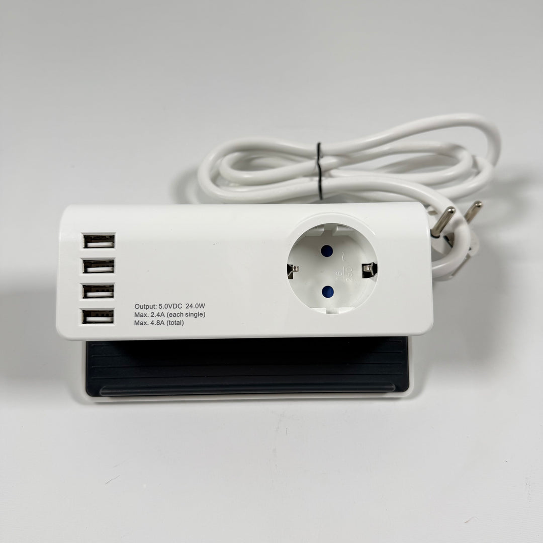 Anslut USB-laddningsstation med vägguttag