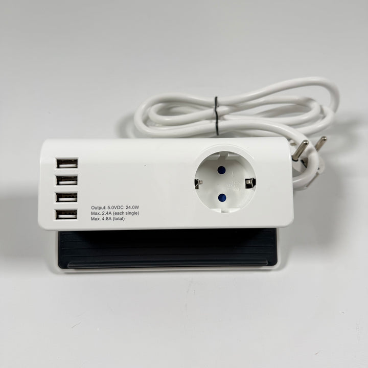 Anslut USB-laddningsstation med vägguttag