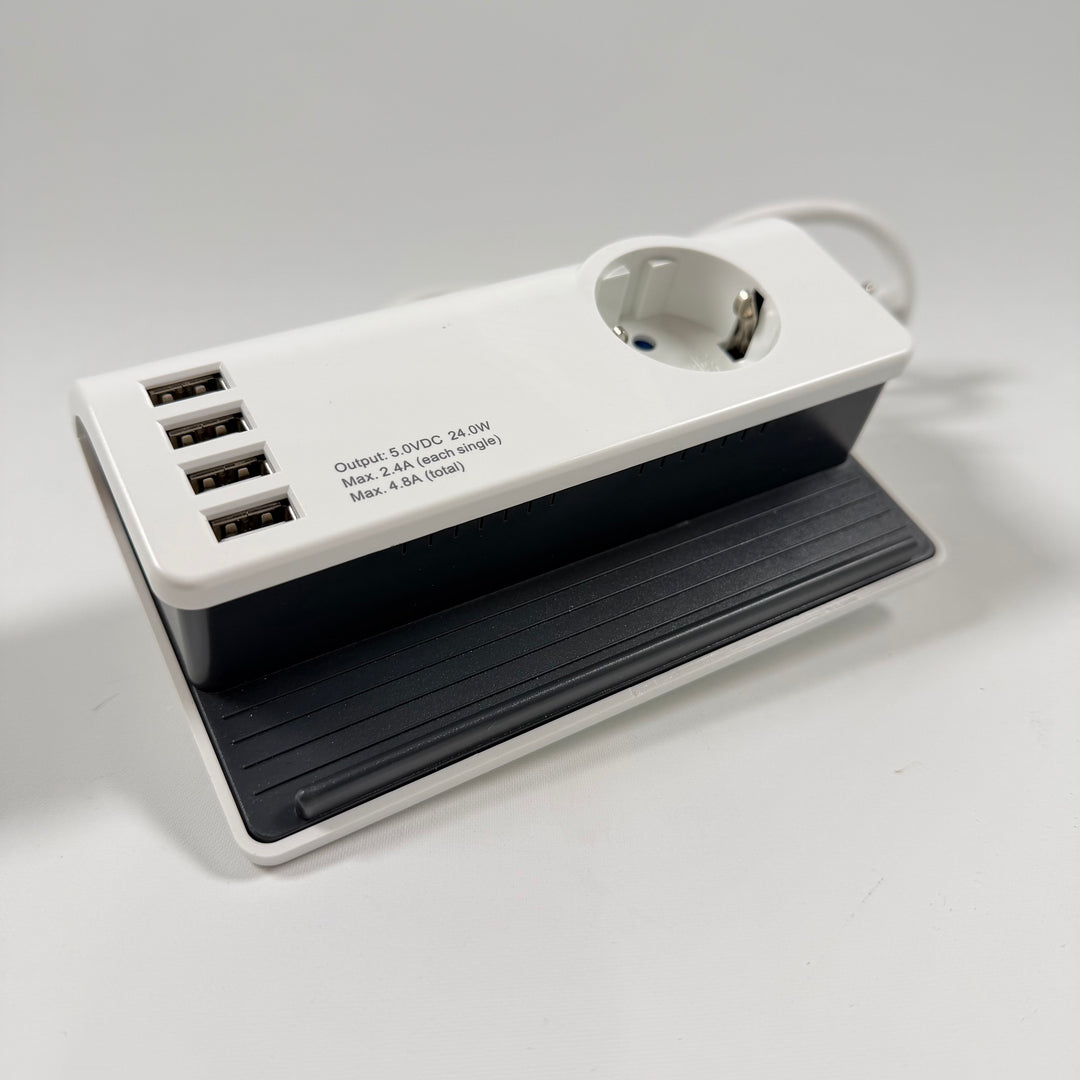 Anslut USB-laddningsstation med vägguttag