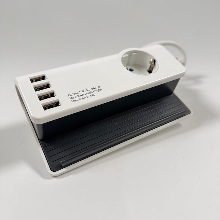 Anslut USB-laddningsstation med vägguttag