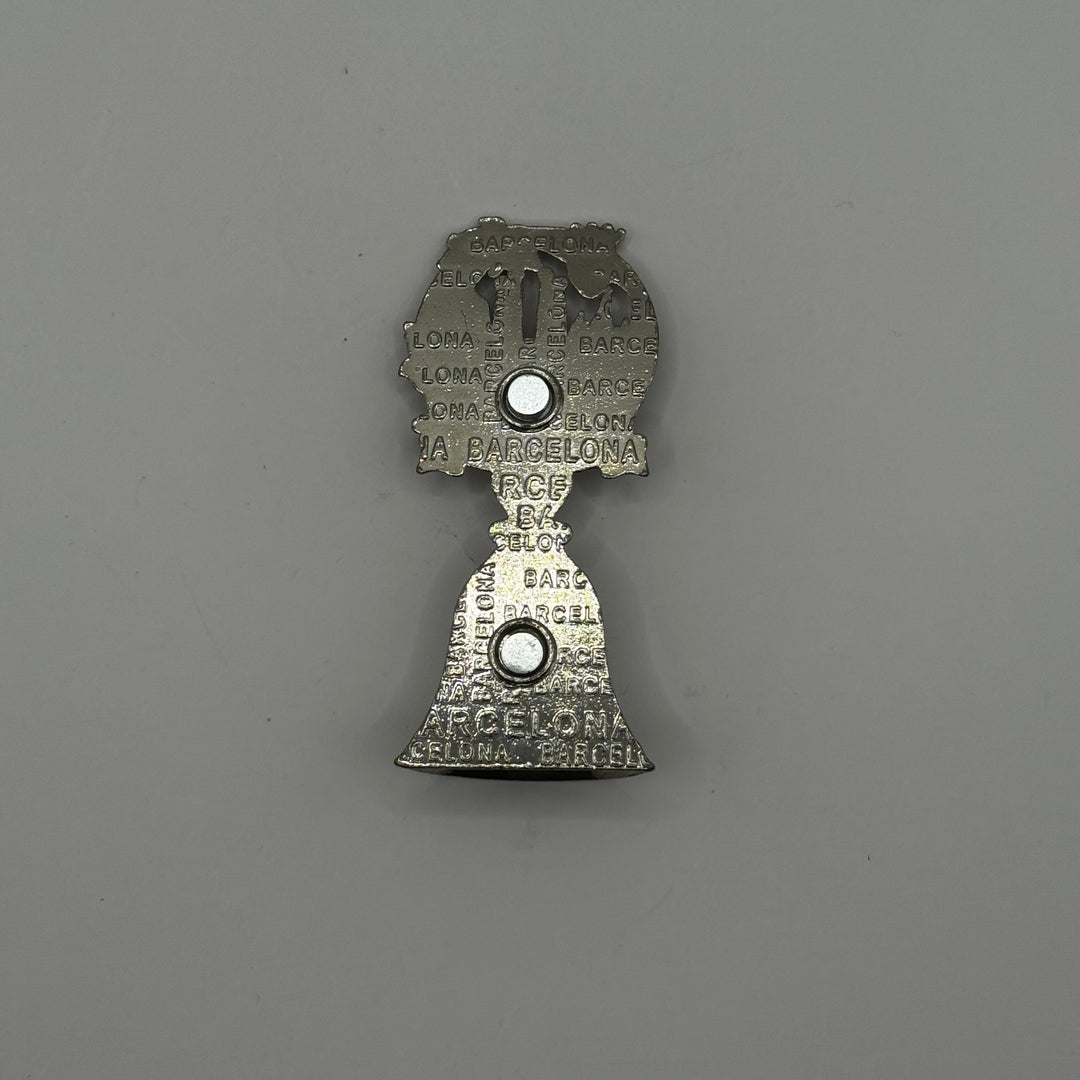 Silverfärgad Barcelona Souvenirklocka med Motiv