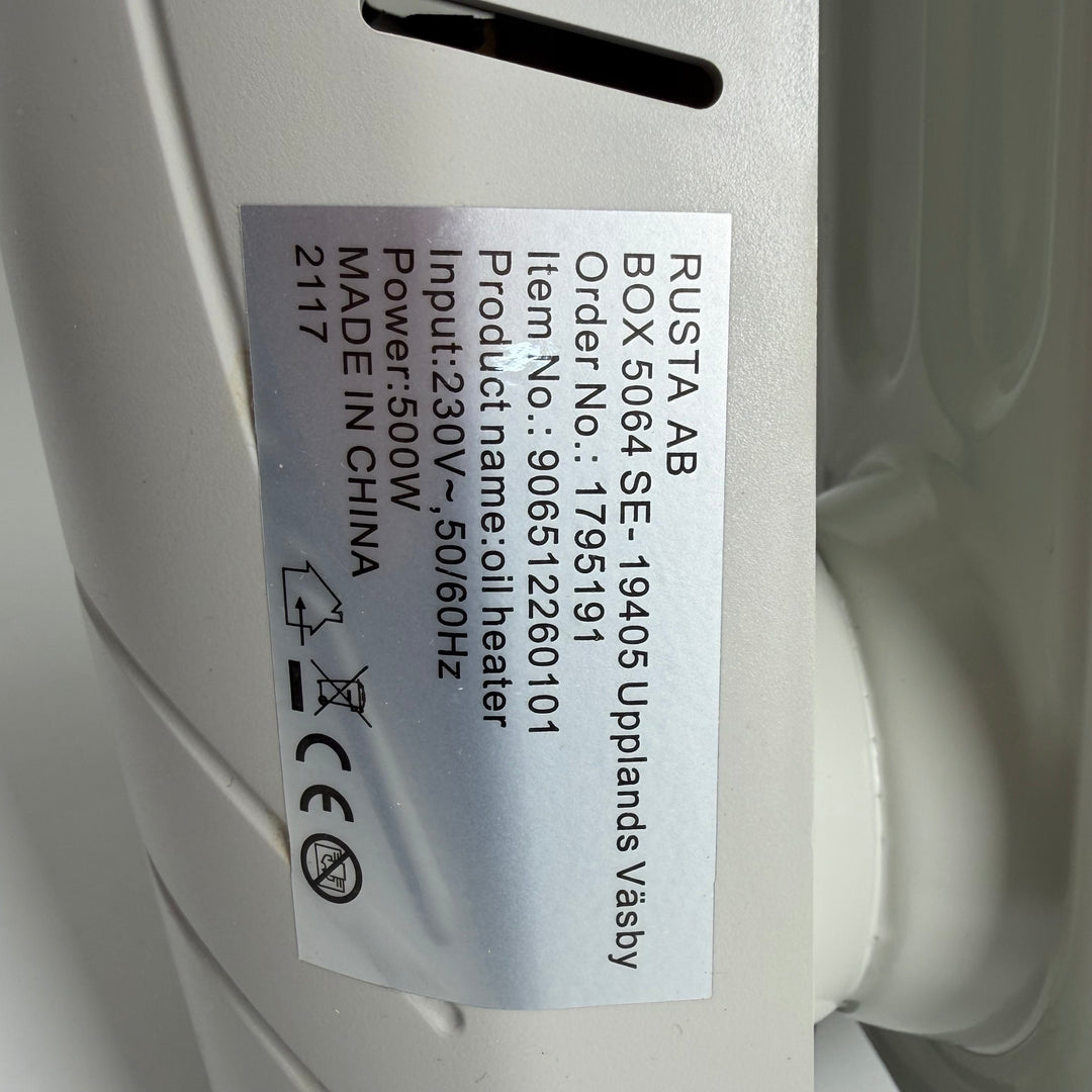 Oljefylld element Rusta kompakt design