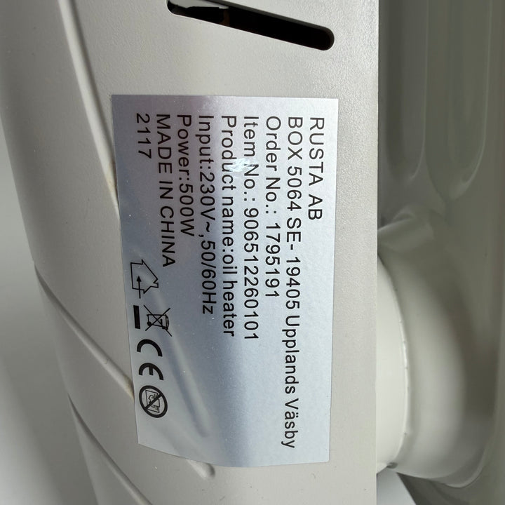 Oljefylld element Rusta kompakt design