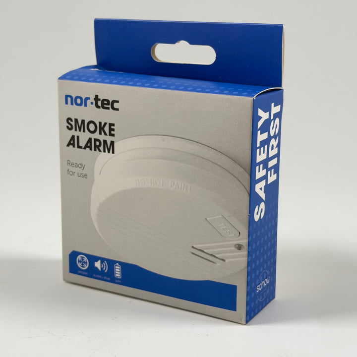 Nor-tec Rökdetektor Ny Vit Säkerhet