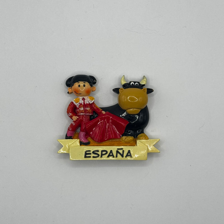 Färgglad spansk tjurfäktare magnet från Espana