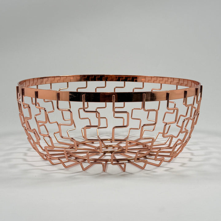 Elegant kopparfärgad retro metallkorg