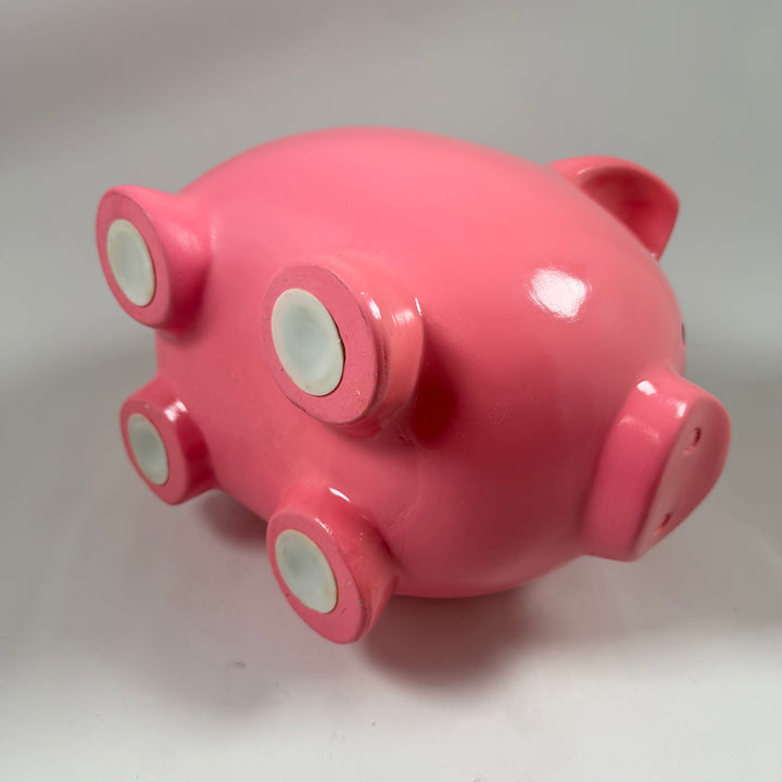 Retro spargris i rosa keramisk design