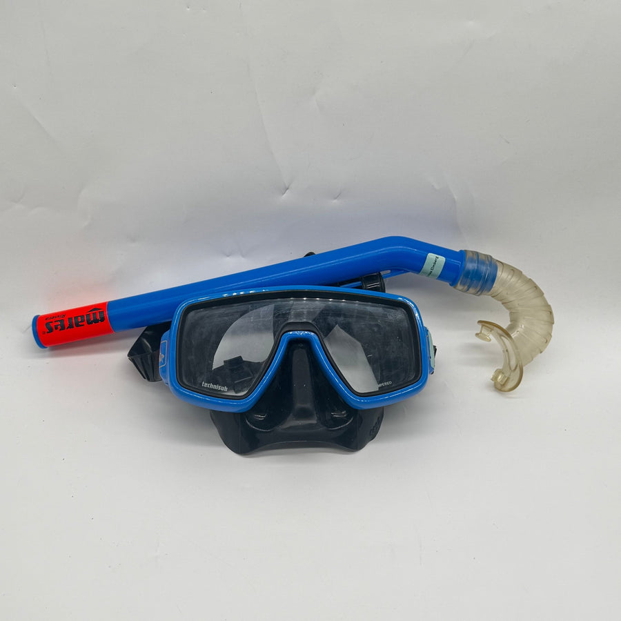Blå dykmask med snorkel från Seac - Homy Secondhand Online