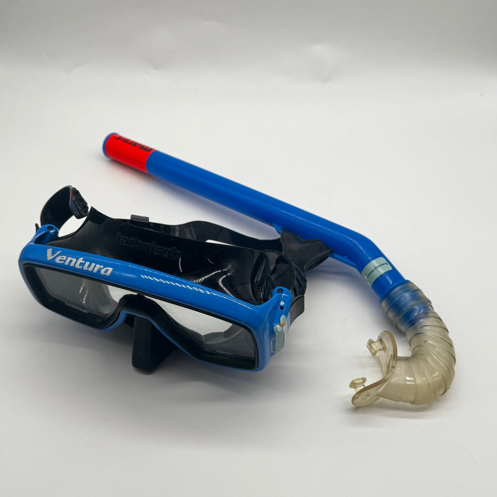 Blå dykmask med snorkel från Seac - Homy Secondhand Online