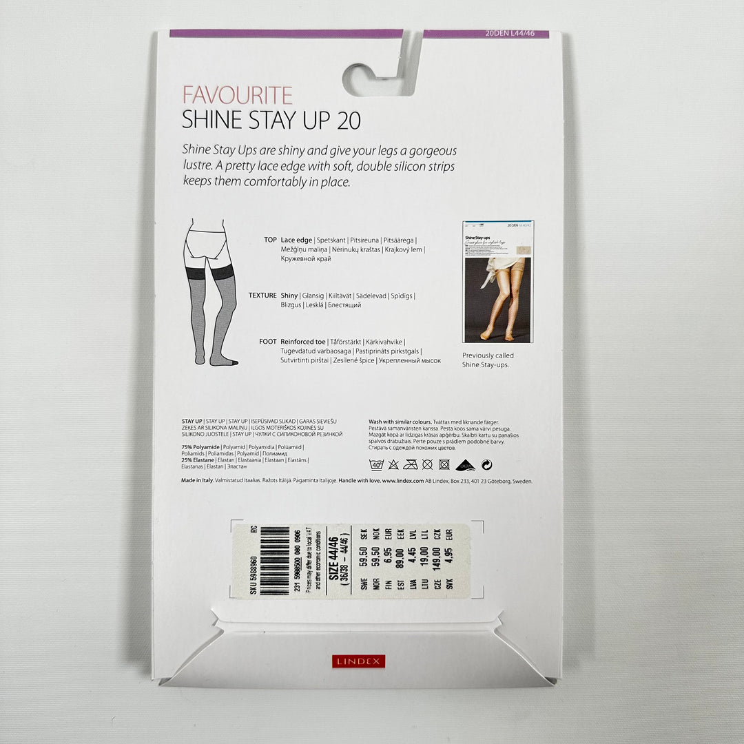 Lindex Elegant Glansiga Stay-Up Strumpor i Nyskick