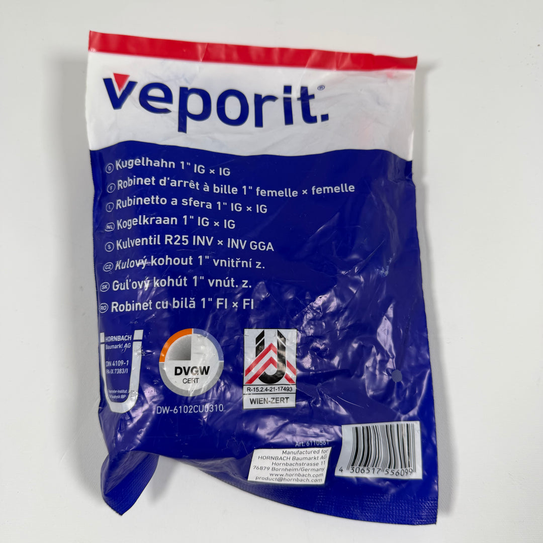 Veporit kulkran 1 tum ny metall