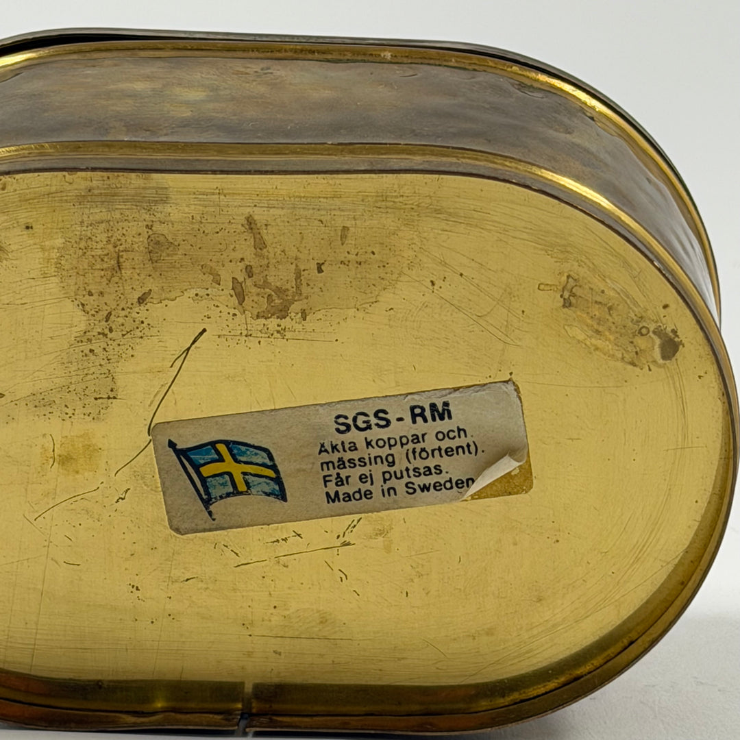 Retro förvaringsburk SGS i koppar och mässing