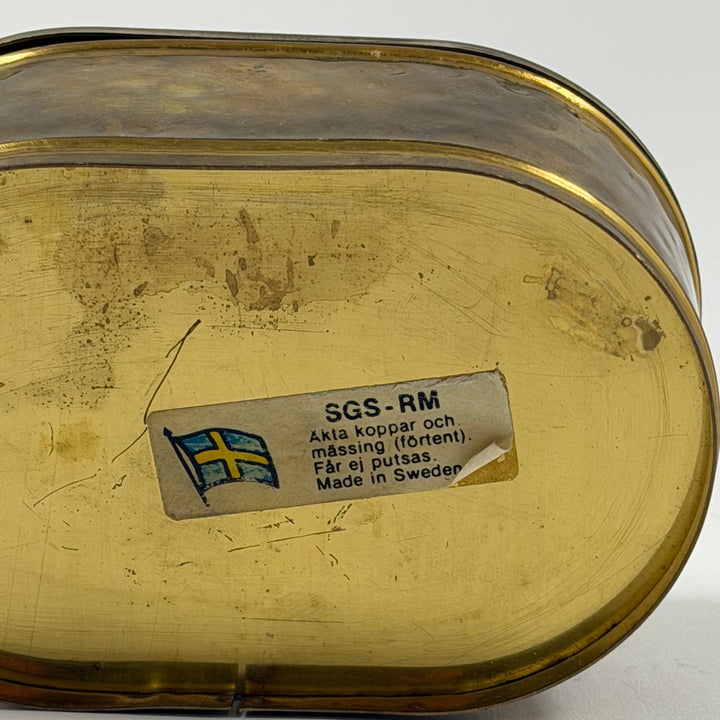 Retro förvaringsburk SGS i koppar och mässing