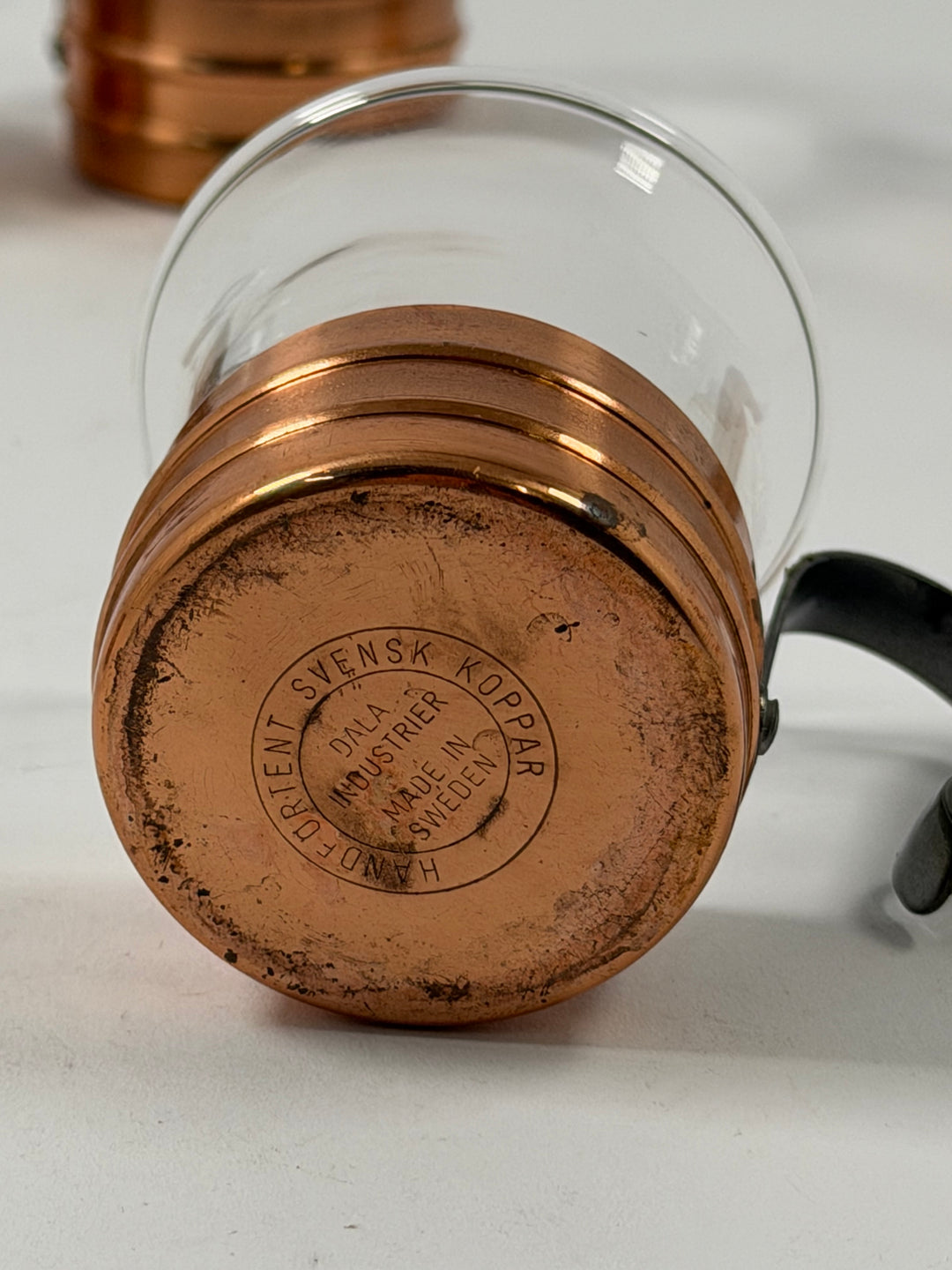 Retro kopparglas Dala Industrier set om fem